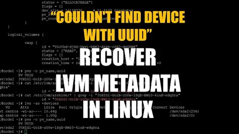 lvm metadata removal linux